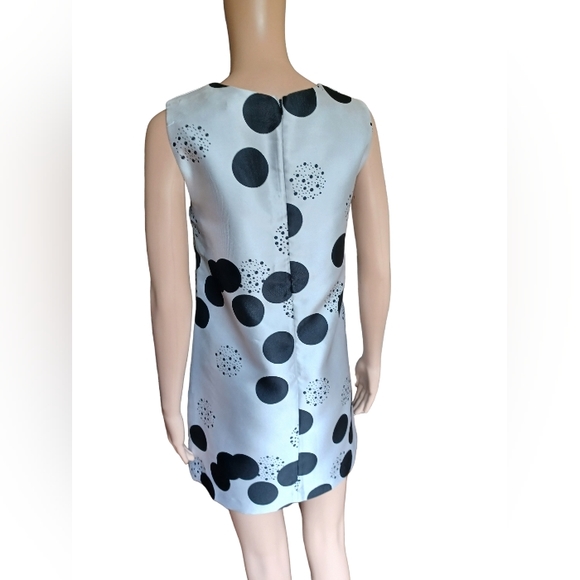LANACAPRINA Womens Sleeveless Polkadot Aline Tunic Dress Knee Length Size Small - Picture 4 of 11
